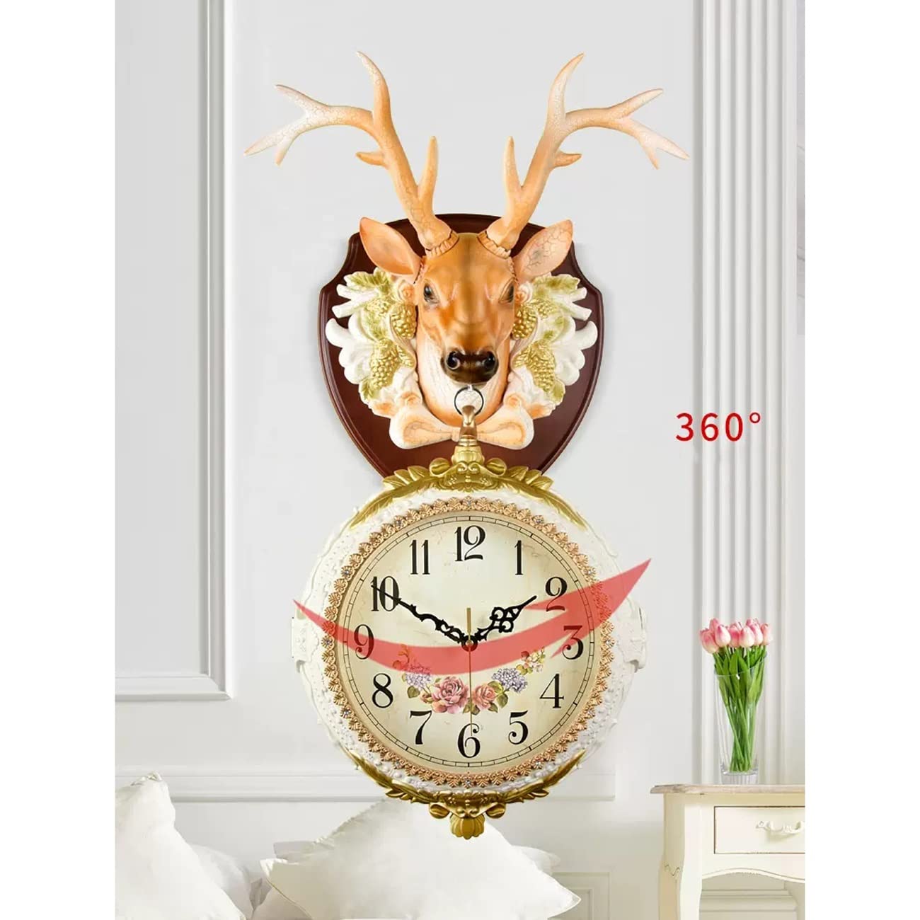 Amazon.com: LASEVE Wall Decor Wall Clock Double Sided, Creative